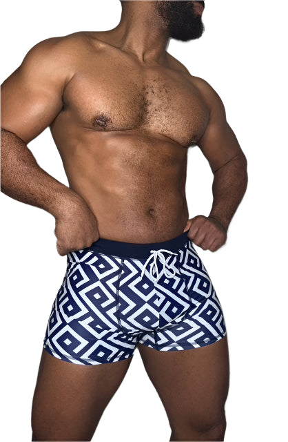 The Blue & White Greek Trunks