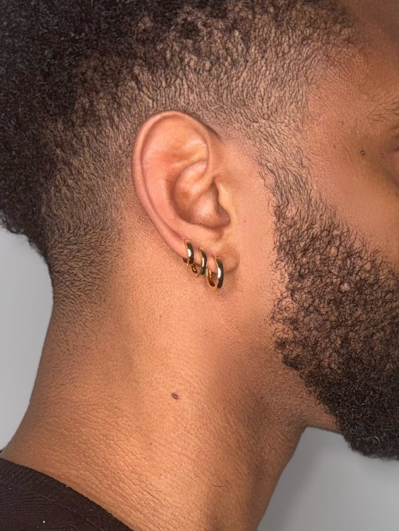 3 Pairs Small Hoop Earrings Set